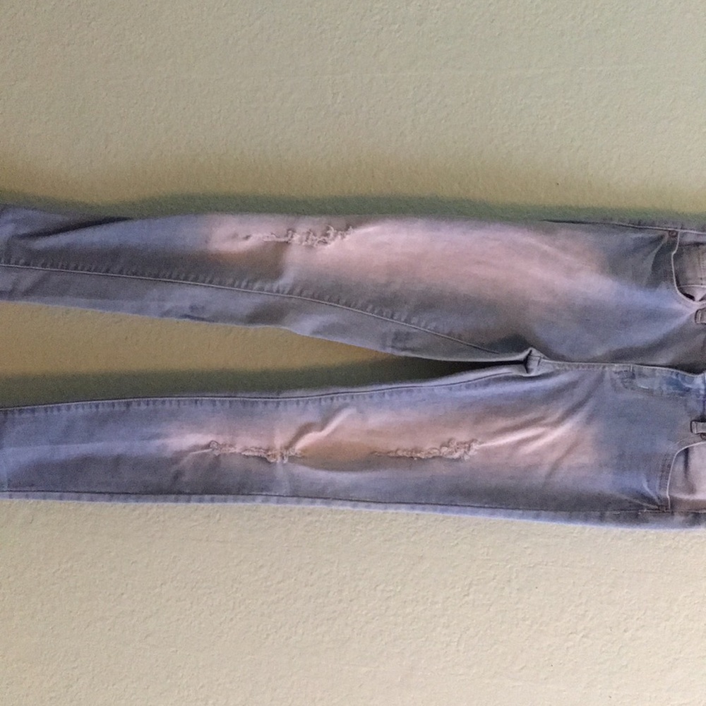 light blue skinny jeans